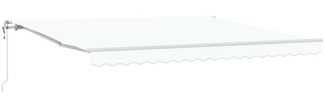 vidaXL Einziehbare Markise Weiß 400 x 350 cm Stoff 3330793