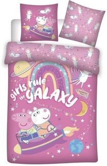 Peppa Pig Bettwäsche Peppa Wutz Lucie Locke Kinder Bettwäsche Set, Mikrofaser, Deckenbezug 135-140x200 cm Kissenbezug: 63X63 cm