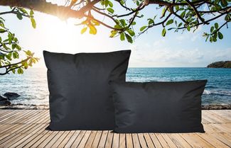 JACK Dekokissen 2er Set Outdoor Lounge Deko Kissen Set 45x45 cm + 30x50 cm Inkl. Füllung, mit Lotus-Effekt, Robust, Strapazierfähig, für Innen & Außen geeignet