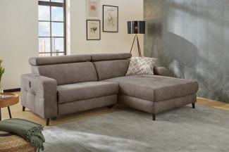 Jockenhöfer Gruppe Ecksofa Doppio L-Form mit elektromotorischer Relaxfunktion und, induktiver Lademöglichkeit + USB-A Ladeport, verstellbare Kopfstützen
