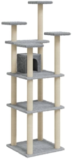 vidaXL Kratzbaum mit Sisal-Kratzsäulen Hellgrau 171 cm 171486