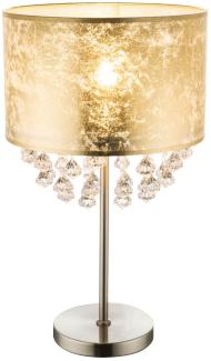 Kristalllampe, Blattgold, Nickel matt, 1x E27