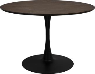 Tisch Esstisch RAKU BROWN BLACK furniert Ø 110 cm runde Tischplatte