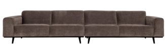 Sofa Statement XL aus gewebten Jacquard, Taupe