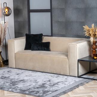 Bronx71 Samt Sofa Memphis 2,5-Sitzer beige