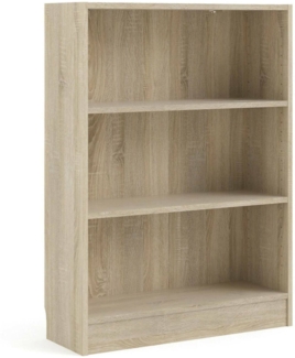 Dmora Bücherregal Aski, Büroregal, Mobiler Buchhalter, Bücherbrett, 79x27 h107 cm, Eiche