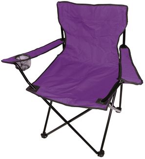 Anglersessel m. Getränkehalter Campingsessel Campingstuhl Festivalstuhl faltbar Lila