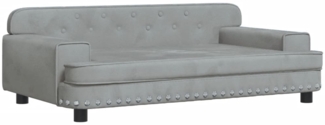 vidaXL Kindersofa Hellgrau 90x53x30 cm Samt 3196280