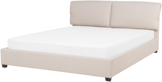 Wasserbett Leinenoptik beige 180 x 200 cm BELFORT