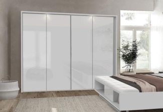 Schwebetürenschrank Kleiderschrank 270cm weiß hochglanz Modern
