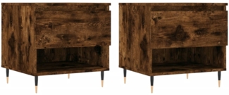Couchtische, Sofatische 2 Stk. Räuchereiche 50x46x50 cm Holzwerkstoff
