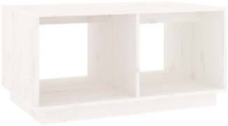 vidaXL Couchtisch Weiß 80 x 50 x 40 cm Massivholz Kiefer [814435]