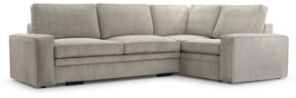 AX LIVING Cord Schlafsofa Couch hellgrau Treville mit Schlaffunktion R