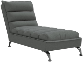 vidaXL Chaiselongue mit Kissen Dunkelgrau Stoff 379469