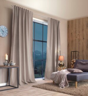 Home Basics Vorhang ESKIMO (1 St), Multifunktionsband, blickdicht, Thermostoff Uni ESKIMO