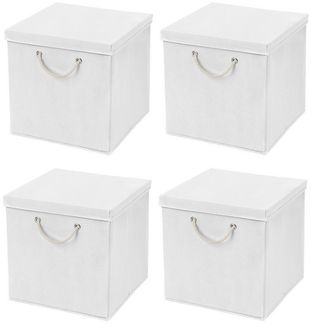 StickandShine Faltbox 4 Stück 30 x 30 x 30 cm Aufbewahrungsbox Stoffboxen Faltbox