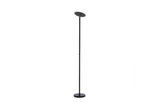 SellTec LED Deckenfluter LED Deckenfluter Fluter rund, dimmbar über Touchdimmer, 1xLED-Board / 22 Watt, warmweiß, schwarz, dimmbar über Touchdimmer, platzsparend