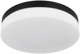 Deckenleuchte, Außenleuchte, Alu, Schwarz, D 30 cm