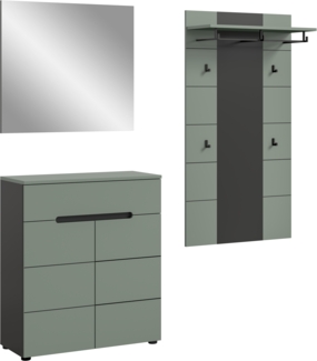 Garderobenkombination (B/H/T: 175x190x37 cm) in Smoke Green Nachbildung