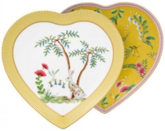 Pip Studio Teller-Set in Herzform La Majorelle Gelb (21,5 cm) (2-teilig) 51.001.342