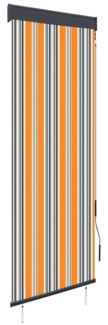 Rollo Außenrollo 100 x 250 cm Gelb und Blau, vidaXL