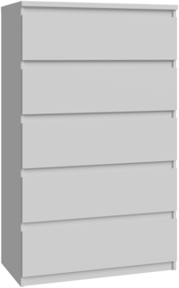 FORTE Chelsea Kommode, Holzwerkstoff, Weiß, 77,2 x 128,1 x 42,2 cm