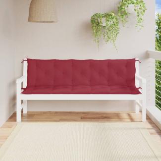 vidaXL Gartenbank-Auflagen 2 Stk. Weinrot 180x50x7 cm Oxford-Gewebe 361725