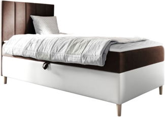 Boxspringbett Chapeni 'Junior 1' braun 100x200 cm Links