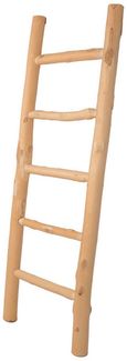 UNUS HOME Regalleiter Deko-Holzleiter (120cm, naturfarben), handtuchhalter, gartendeko, pflanzenhalter, handtuchleiter, holzleiter