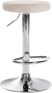 CLP Barhocker Ponte Samt-Bezug,creme chrom