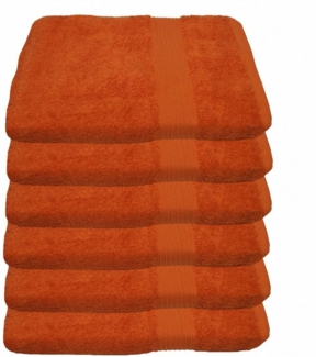 Julie Julsen Handtücher 6-Handtücher-Terrakotta-Handtuch 50 x 100 cm, Baumwolle (6-St)