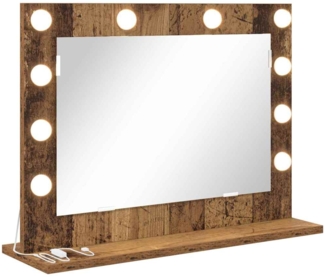 vidaXL Kosmetikspiegel Altholz 60 x 45 x 18 cm Holzwerkstoff und Glas 868315