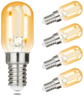 ZMH LED-Leuchtmittel E14 LED Vintage Glühbirnen - T22 LED Leuchtmittel für Flur, 4 St, Warmweiß, Nicht Dimmbar