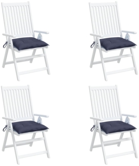 vidaXL Stuhlkissen 4 Stk. Marineblau 50x50x7 cm Oxford-Gewebe 378916