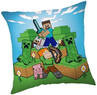 Minecraft Dekokissen Minecraft Creeper Kissen, 40 x 40 cm, befüllt und super weich