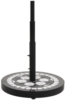 vidaXL Sonnenschirmständer Schwarz und Weiß Rund 12 kg 362223