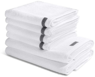 Ross Selection 6 tlg. Frottier-Set - 4 X Handtuch (50 X 100cm), 2 X Duschtuch (70 X 140cm) - 540 g/m2 - Weiß