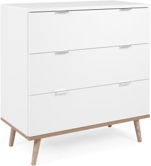 Kommode >Göteborg< in Weiß - 80x86.5x40cm (BxHxT)