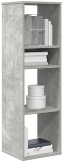 vidaXL Bücherregal Betongrau 34x31x112 cm Holzwerkstoff