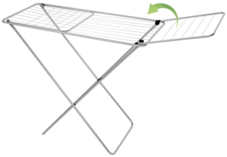 Ribelli Wäscheständer Wäschetrockner, 18m Trockenlänge, ausziehbar, klappbar für Balkon, Garten, Haus