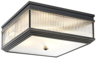 Casa Padrino Luxus Deckenleuchte Bronze 40,5 x 40,5 x H. 18,5 cm - Luxus Qualität