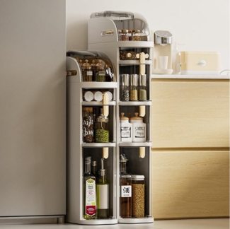 GarveeMore Küchenorganizer-Set Kunststoff 18Cm schmale Größe Gap Storage Cabinet Schublade KücheLücke, Mehrschichtiger schmaler Schrank für das Badezimmer