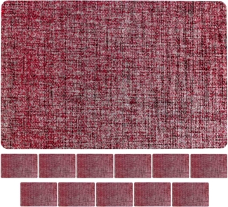 Ritzenhoff & Breker Linen Tischset 44x29 cm 12er Set - Rot - DS