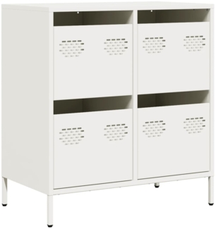 vidaXL Sideboard Weiß 68x39x73,5 cm Kaltgewalzter Stahl 851261