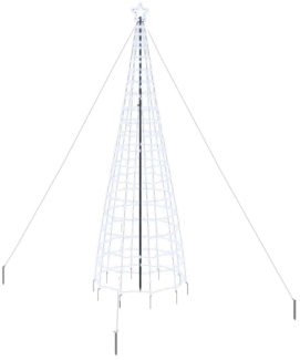vidaXL LED Weihnachtsbaum mit Erdspießen Kaltweiß 400 cm Eisen 42018754