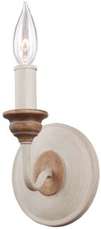 Wandlampe, Stahl, Holz-Design, H 19,4 cm