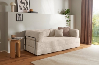 homsy by Ana Johnson Schlafsofa Folda, Dauerschläfer, Breite 206 cm, Liegefläche 181x198 cm, mit Bett-/Schlaffunktion, inkl. 1x Zierkissen, Tonnentaschenfederkern