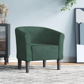 vidaXL Clubsessel Dunkelgrün Samt 356444
