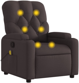 vidaXL Massagesessel Dunkelbraun Stoff 372496