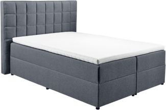 Polsterbett >ALASKA 2< Liegefläche 160x200cm, in anthrazit - 180x123x213 (BxHxT)